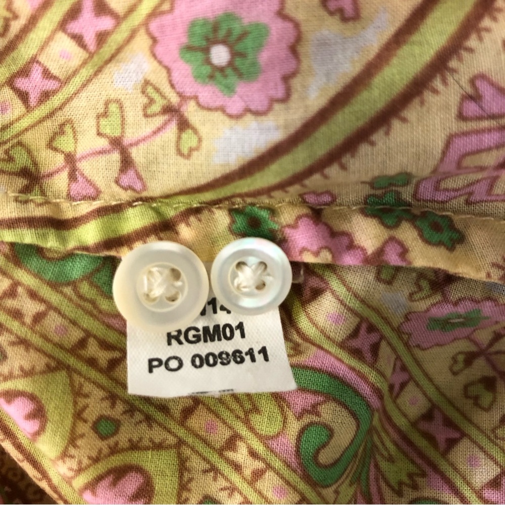 Lucky Brand Paisley Floral Retro Y2K Button Up Shirt - Picture 7 of 7